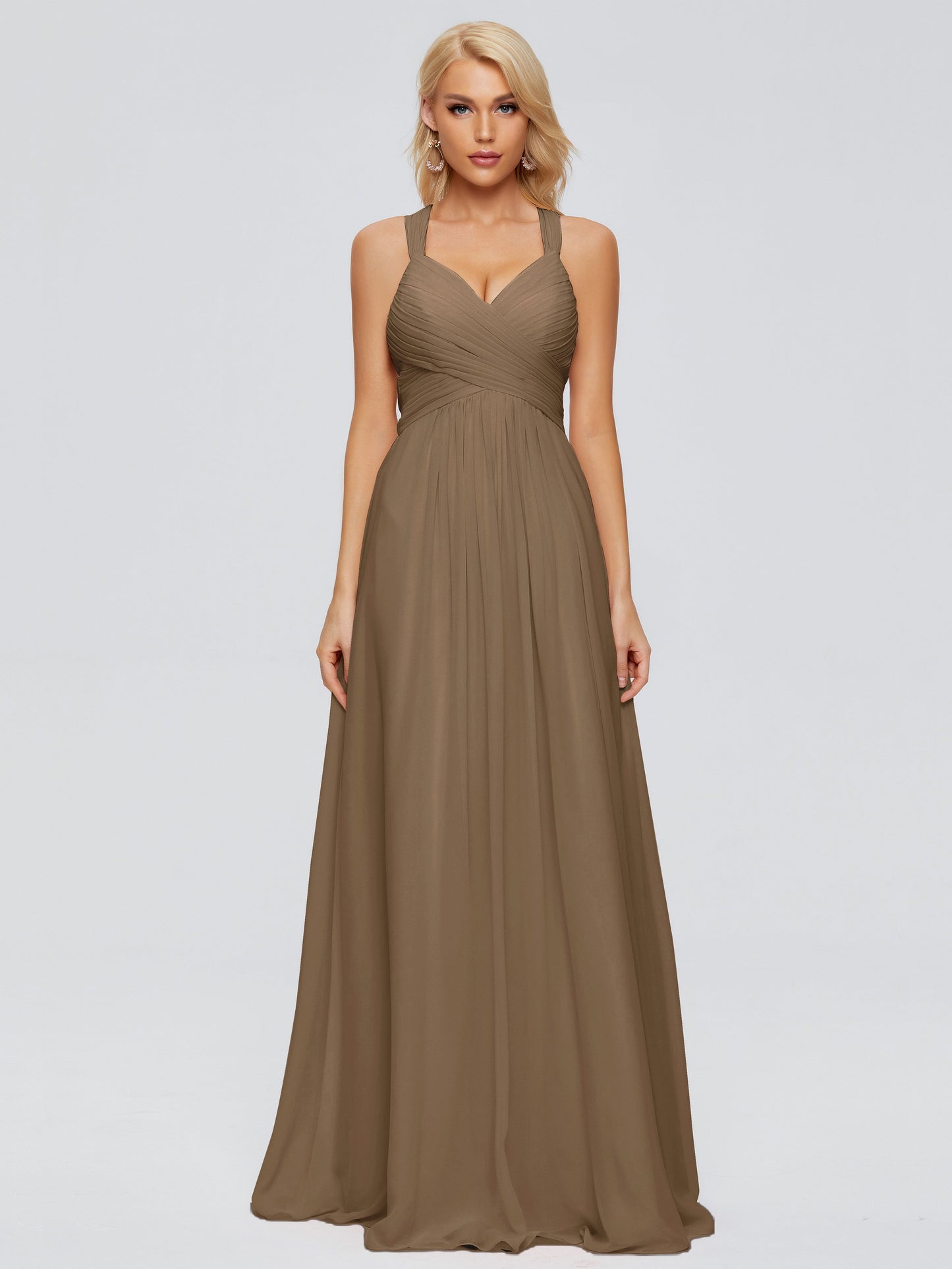Josephine Spaghetti Straps Chiffon Bridesmaid Dresses