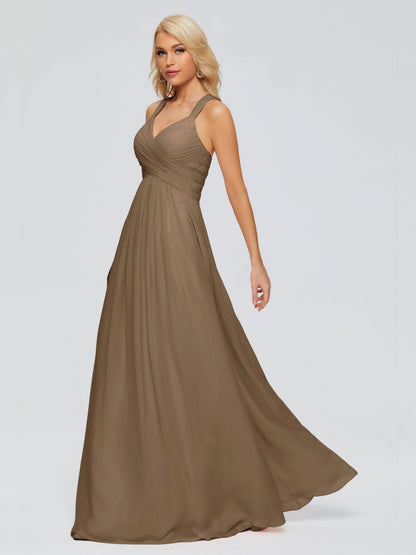 Josephine Spaghetti Straps Chiffon Bridesmaid Dresses