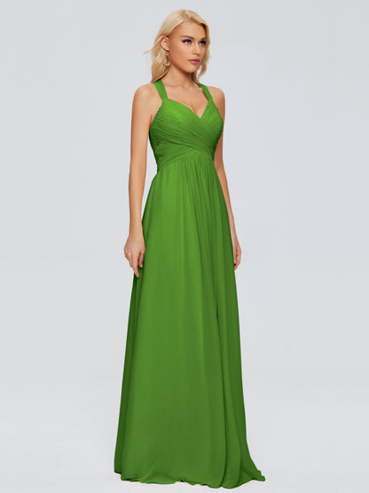 Josephine Spaghetti Straps Chiffon Bridesmaid Dresses