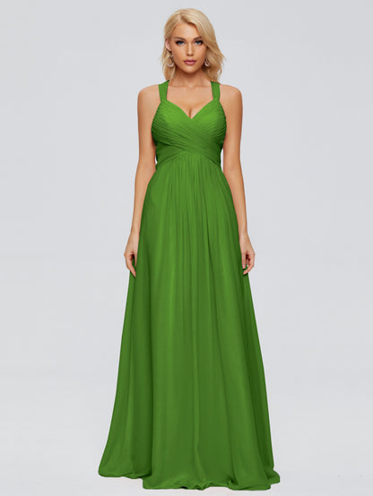Josephine Spaghetti Straps Chiffon Bridesmaid Dresses