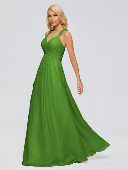Josephine Spaghetti Straps Chiffon Bridesmaid Dresses
