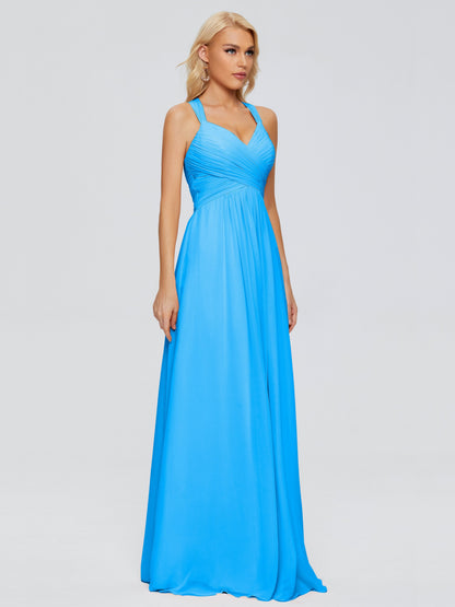 Josephine Spaghetti Straps Chiffon Bridesmaid Dresses