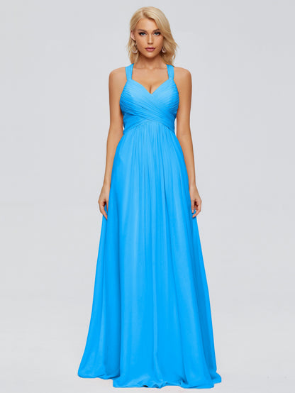 Josephine Spaghetti Straps Chiffon Bridesmaid Dresses
