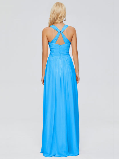 Josephine Spaghetti Straps Chiffon Bridesmaid Dresses