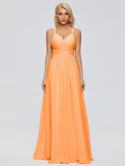 Josephine Spaghetti Straps Chiffon Bridesmaid Dresses