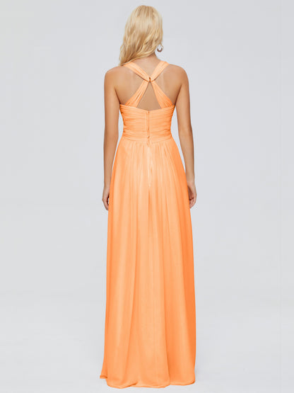 Josephine Spaghetti Straps Chiffon Bridesmaid Dresses
