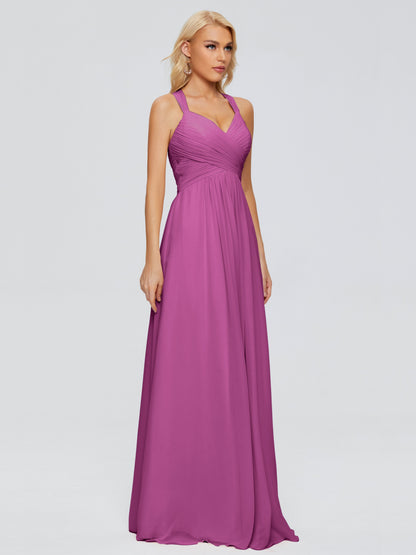 Josephine Spaghetti Straps Chiffon Bridesmaid Dresses