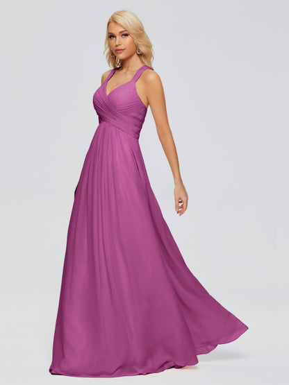 Josephine Spaghetti Straps Chiffon Bridesmaid Dresses