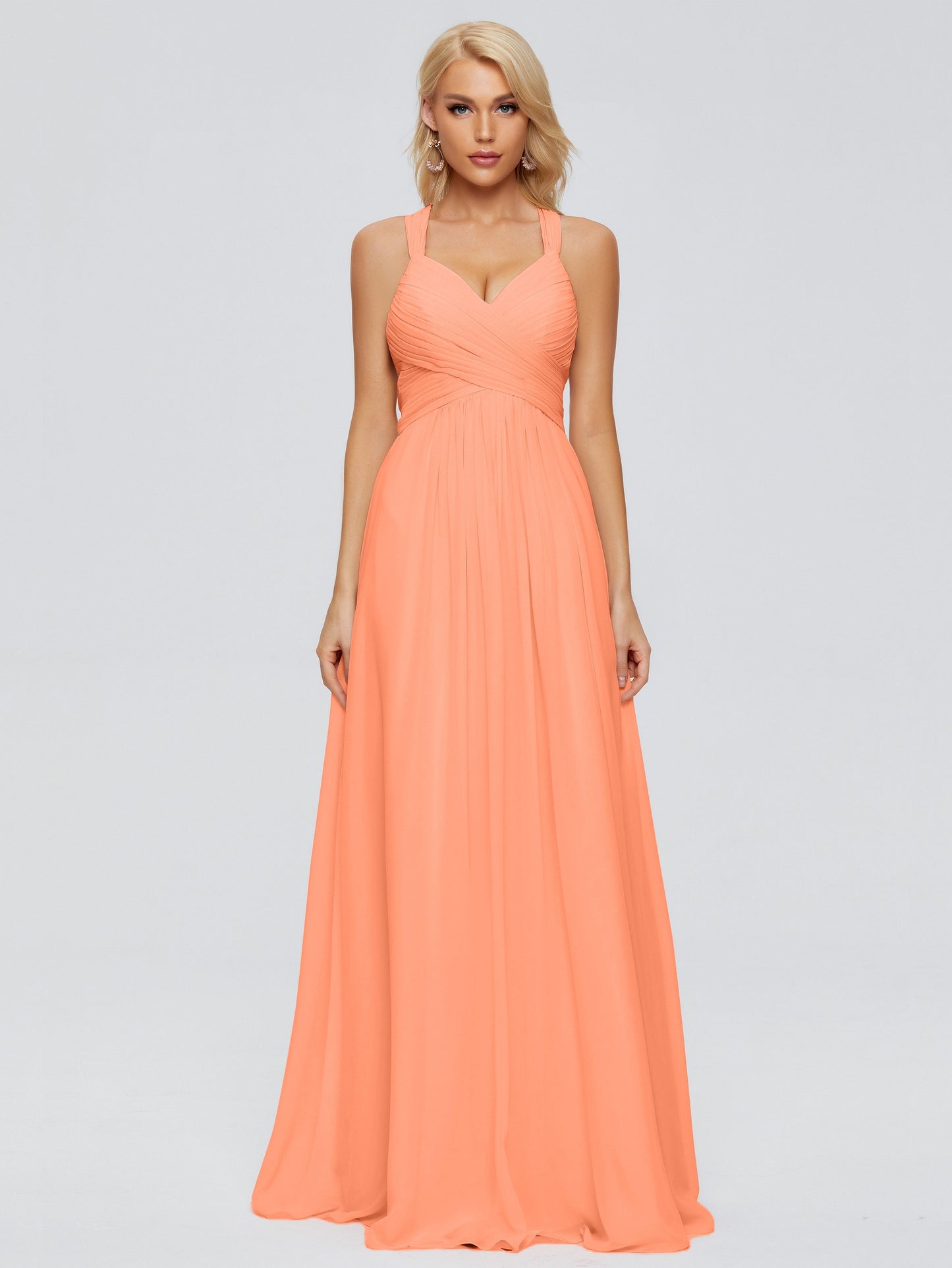 Josephine Spaghetti Straps Chiffon Bridesmaid Dresses