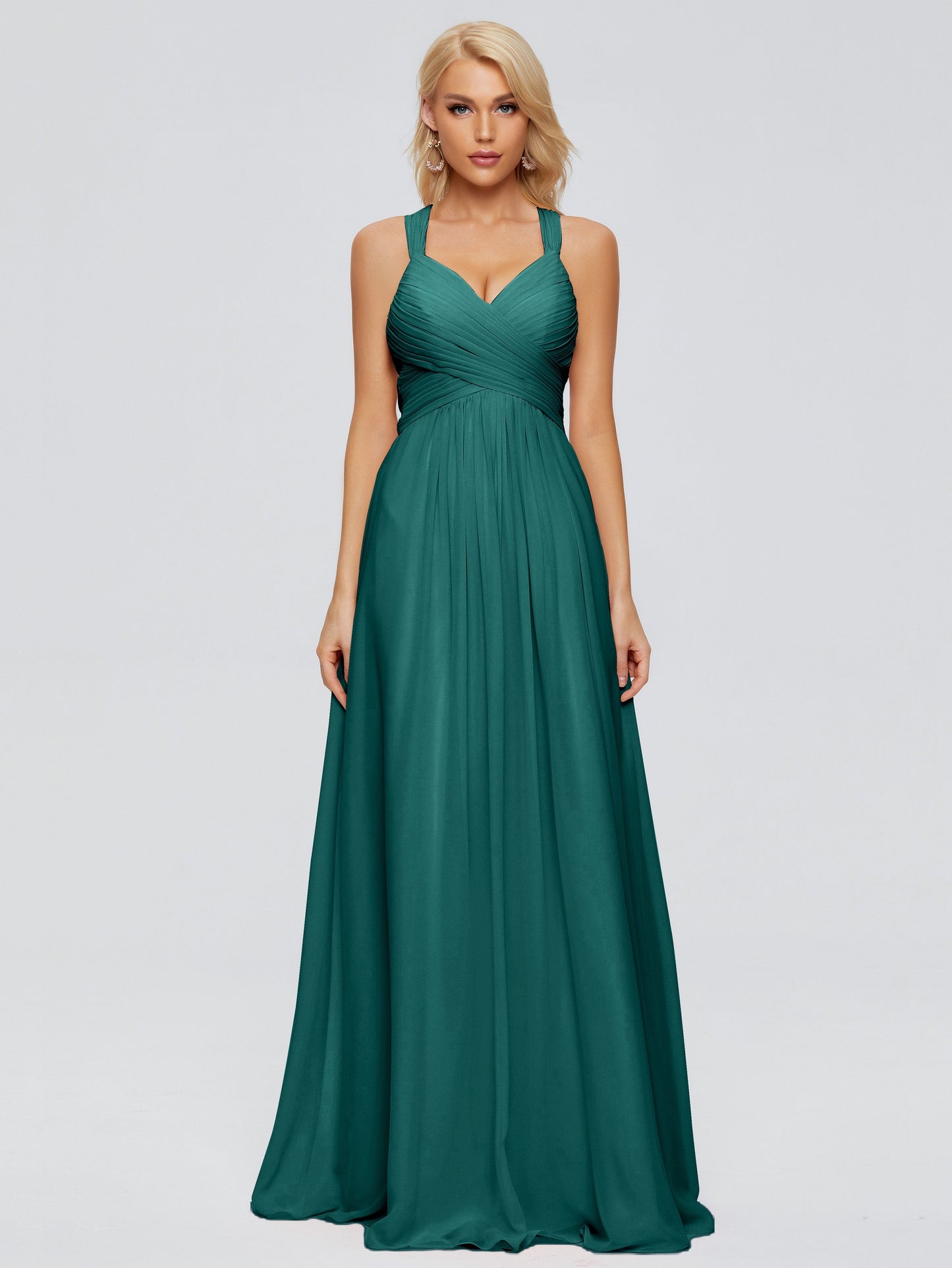 Josephine Spaghetti Straps Chiffon Bridesmaid Dresses