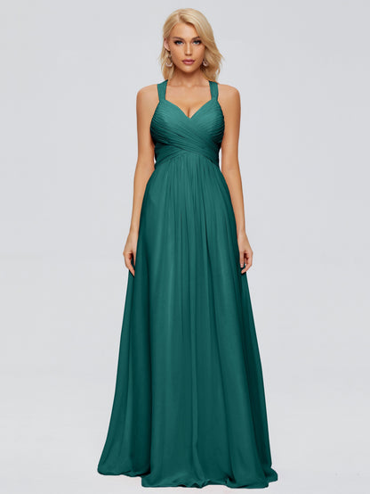 Josephine Spaghetti Straps Chiffon Bridesmaid Dresses