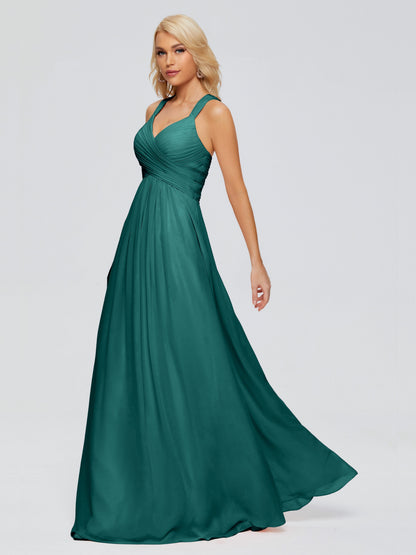 Josephine Spaghetti Straps Chiffon Bridesmaid Dresses
