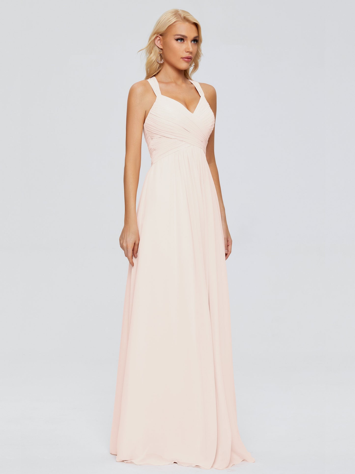 Josephine Spaghetti Straps Chiffon Bridesmaid Dresses