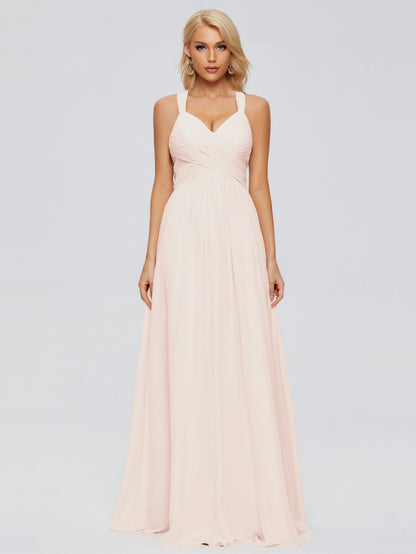 Josephine Spaghetti Straps Chiffon Bridesmaid Dresses