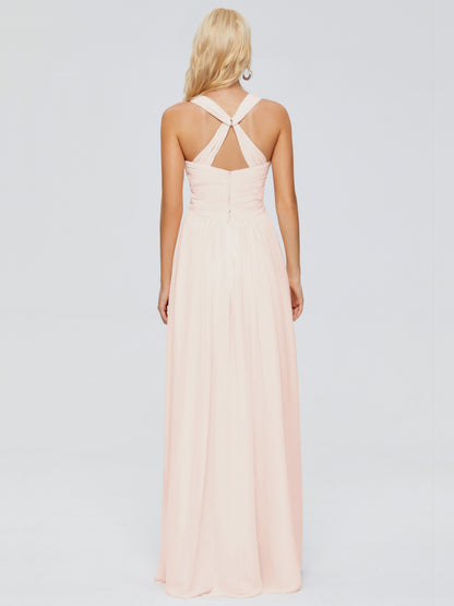 Josephine Spaghetti Straps Chiffon Bridesmaid Dresses