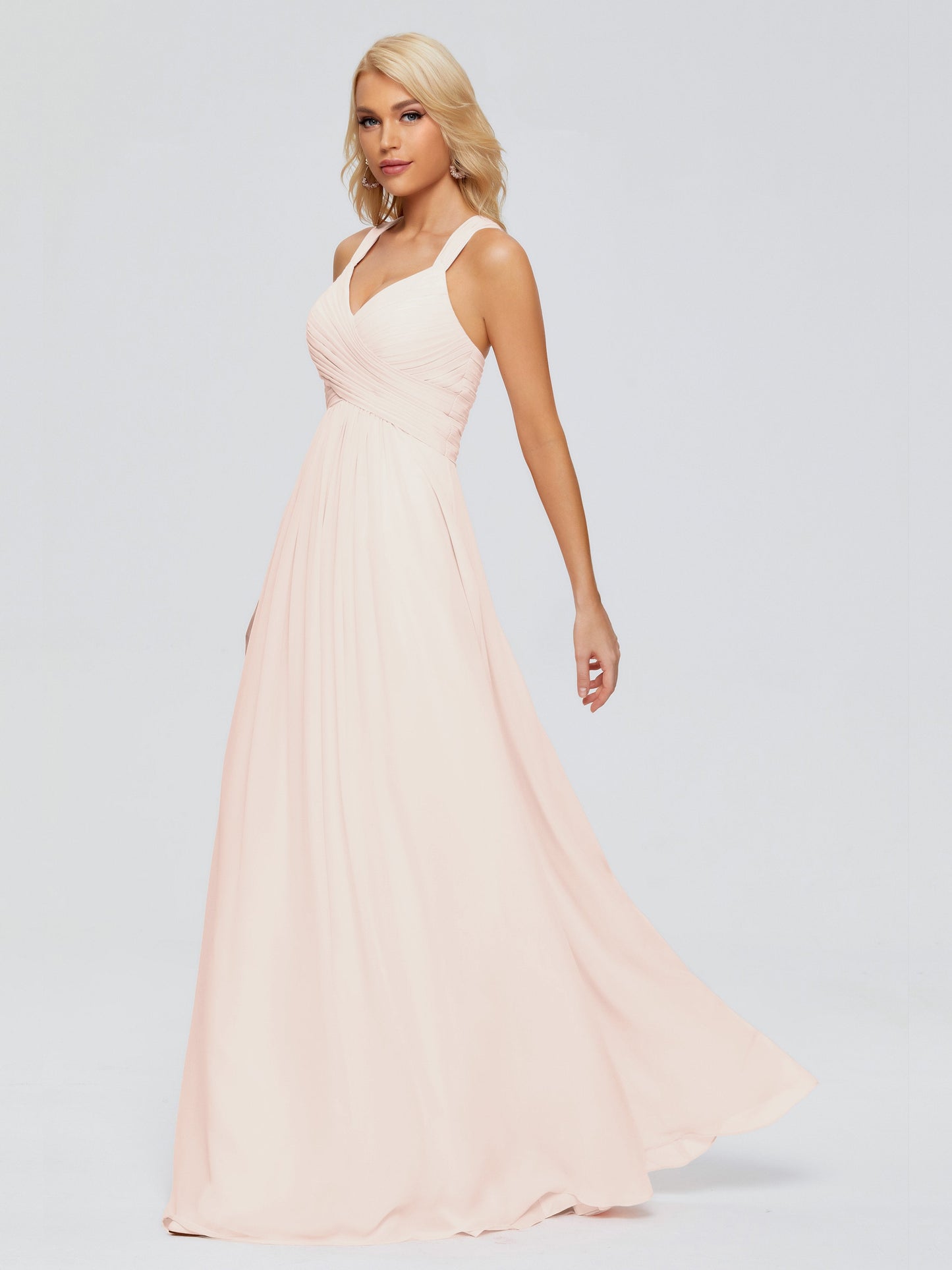 Josephine Spaghetti Straps Chiffon Bridesmaid Dresses