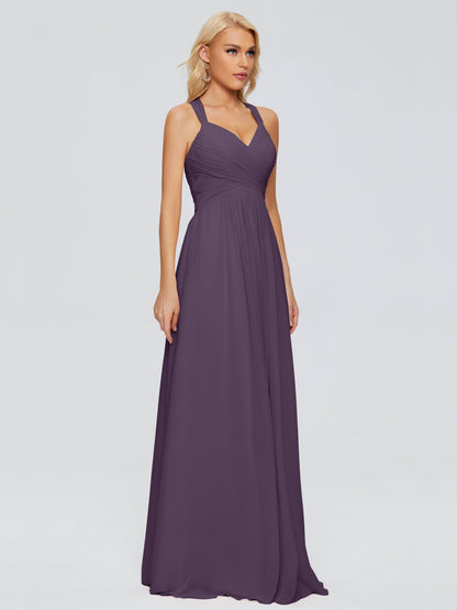 Josephine Spaghetti Straps Chiffon Bridesmaid Dresses