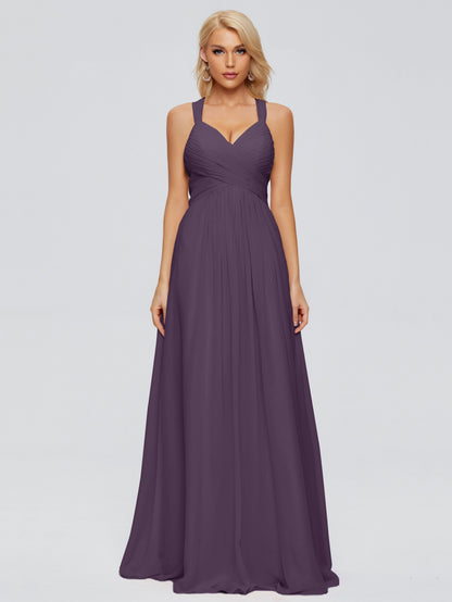 Josephine Spaghetti Straps Chiffon Bridesmaid Dresses