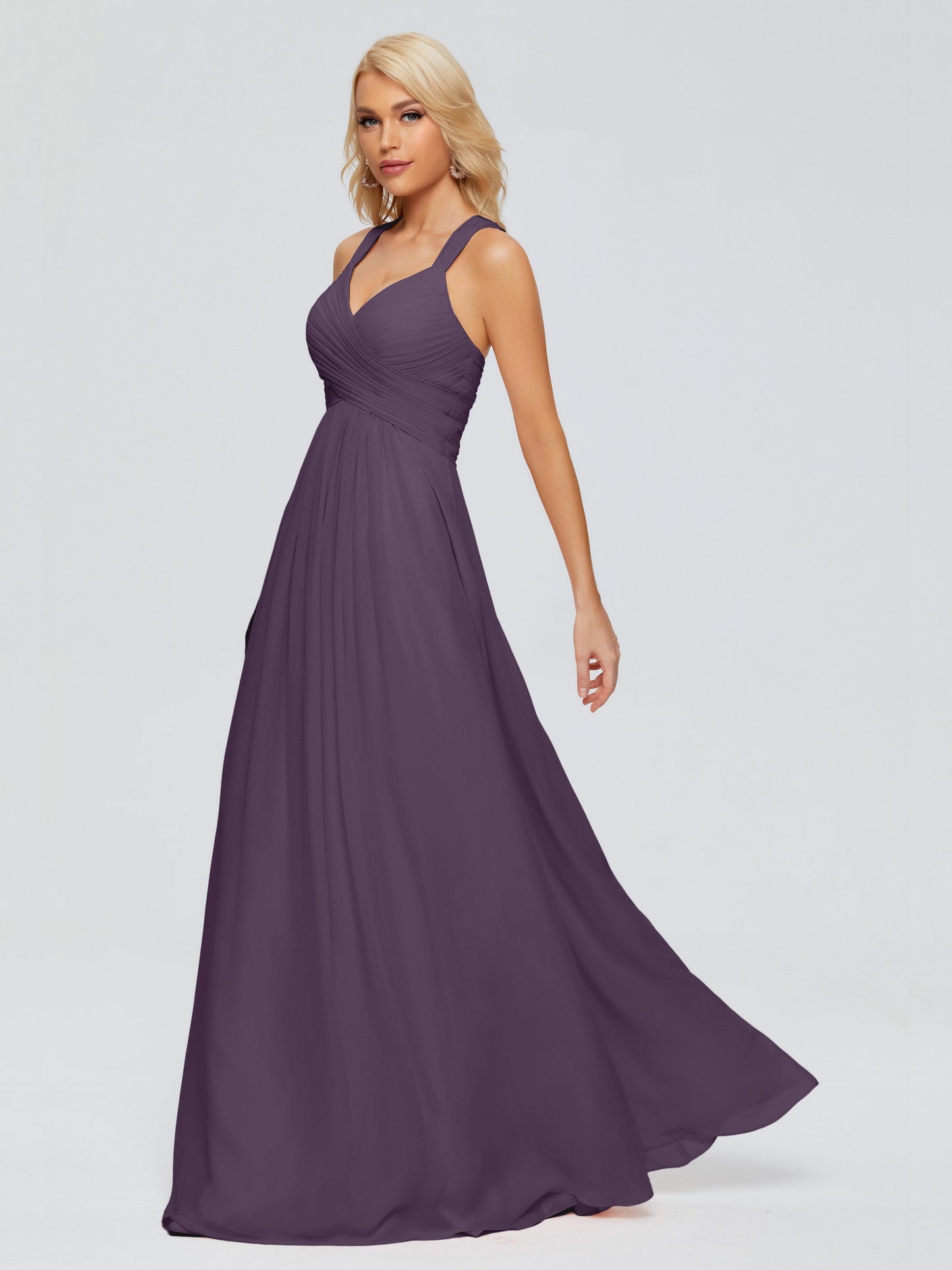 Josephine Spaghetti Straps Chiffon Bridesmaid Dresses