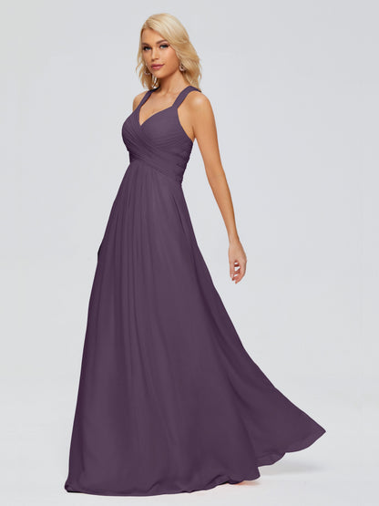 Josephine Spaghetti Straps Chiffon Bridesmaid Dresses