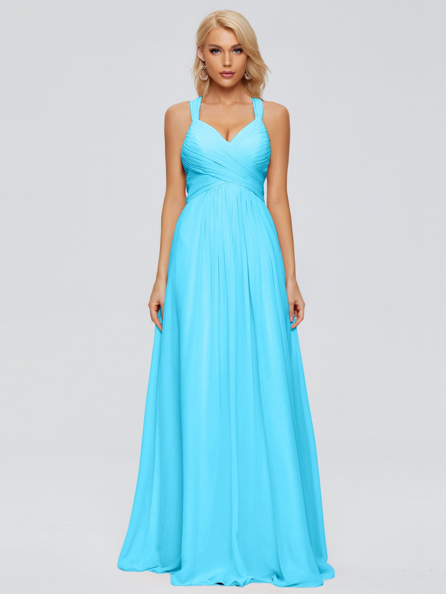 Josephine Spaghetti Straps Chiffon Bridesmaid Dresses