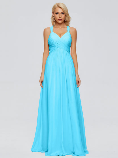 Josephine Spaghetti Straps Chiffon Bridesmaid Dresses