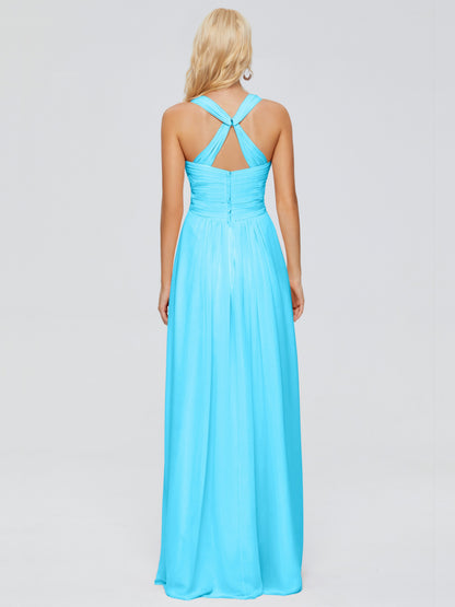 Josephine Spaghetti Straps Chiffon Bridesmaid Dresses