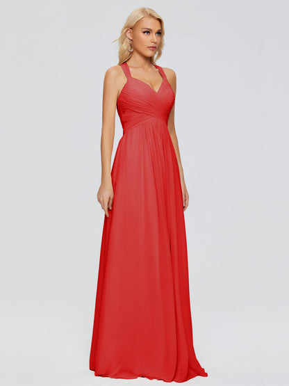 Josephine Spaghetti Straps Chiffon Bridesmaid Dresses