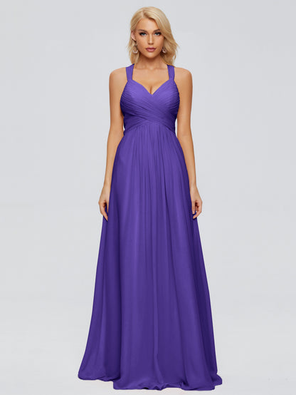 Josephine Spaghetti Straps Chiffon Bridesmaid Dresses