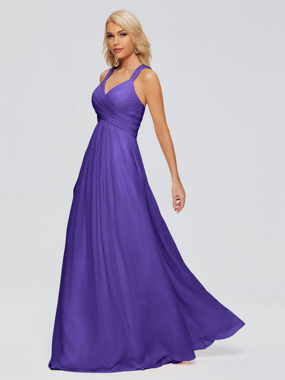 Josephine Spaghetti Straps Chiffon Bridesmaid Dresses