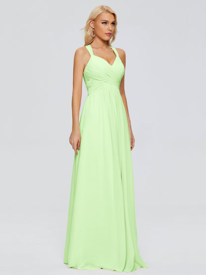 Josephine Spaghetti Straps Chiffon Bridesmaid Dresses