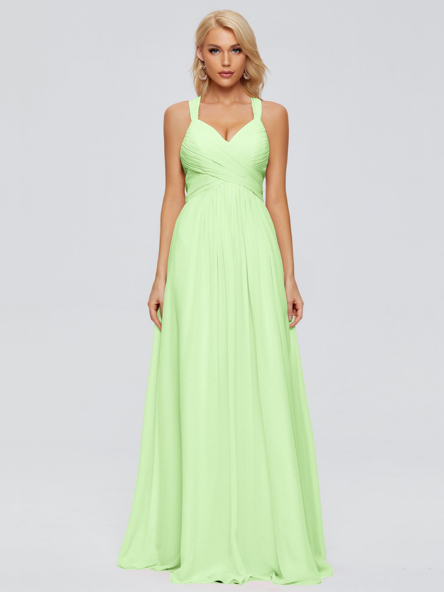 Josephine Spaghetti Straps Chiffon Bridesmaid Dresses