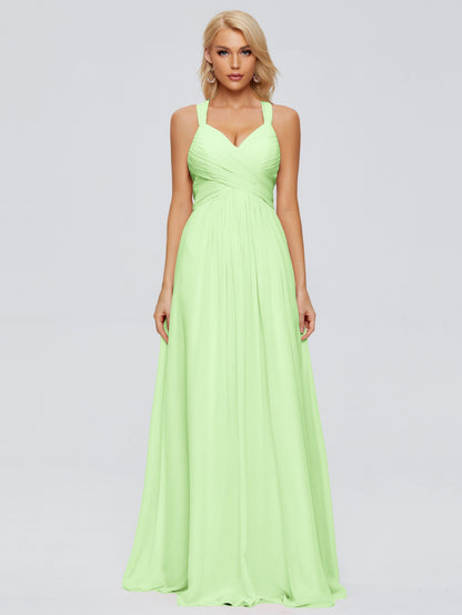 Josephine Spaghetti Straps Chiffon Bridesmaid Dresses