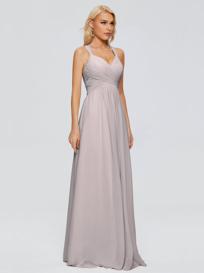 Josephine Spaghetti Straps Chiffon Bridesmaid Dresses