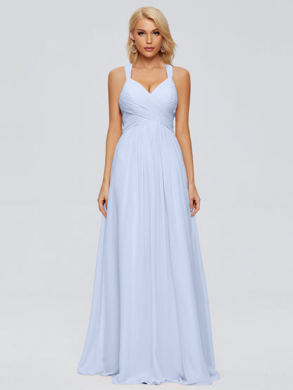 Josephine Spaghetti Straps Chiffon Bridesmaid Dresses