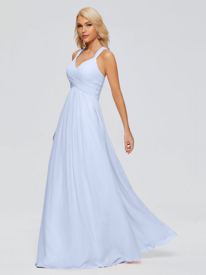 Josephine Spaghetti Straps Chiffon Bridesmaid Dresses