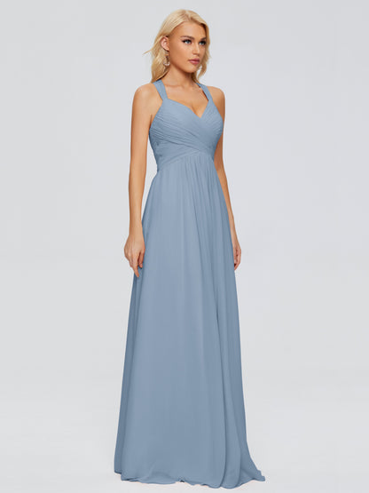Josephine Spaghetti Straps Chiffon Bridesmaid Dresses