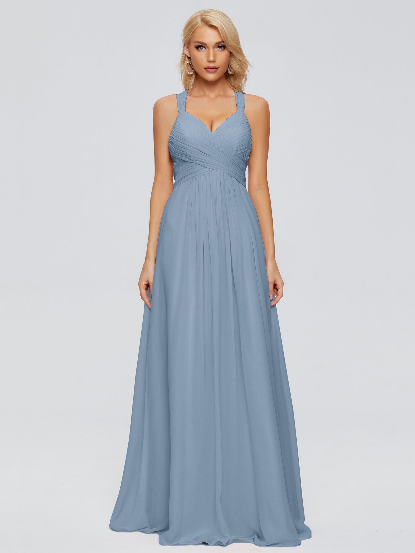 Josephine Spaghetti Straps Chiffon Bridesmaid Dresses