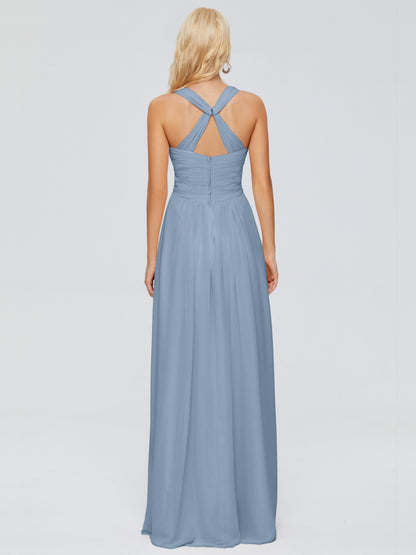 Josephine Spaghetti Straps Chiffon Bridesmaid Dresses