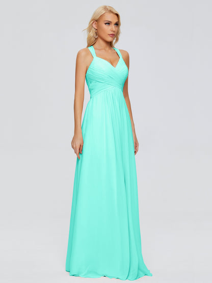 Josephine Spaghetti Straps Chiffon Bridesmaid Dresses