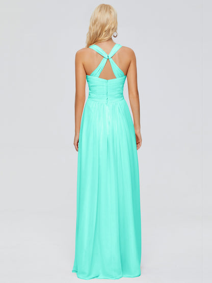 Josephine Spaghetti Straps Chiffon Bridesmaid Dresses
