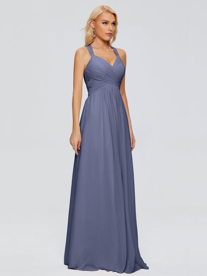 Josephine Spaghetti Straps Chiffon Bridesmaid Dresses