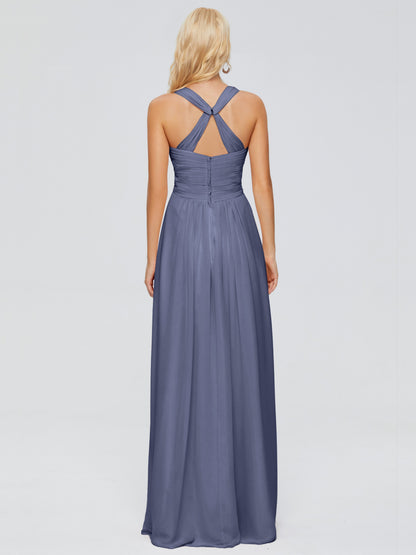 Josephine Spaghetti Straps Chiffon Bridesmaid Dresses