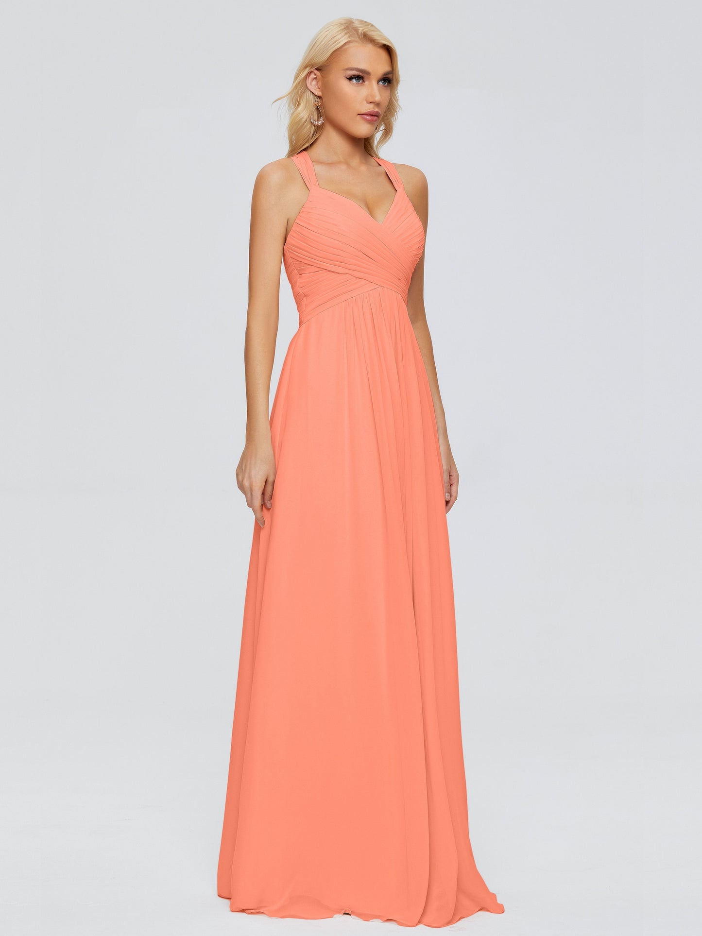 Josephine Spaghetti Straps Chiffon Bridesmaid Dresses