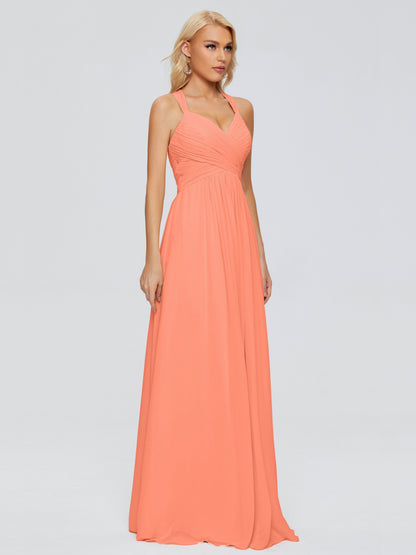 Josephine Spaghetti Straps Chiffon Bridesmaid Dresses
