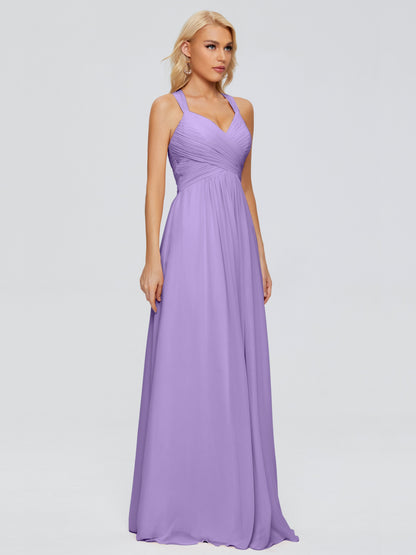 Josephine Spaghetti Straps Chiffon Bridesmaid Dresses