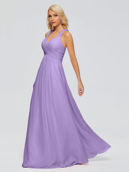 Josephine Spaghetti Straps Chiffon Bridesmaid Dresses