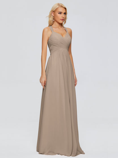 Josephine Spaghetti Straps Chiffon Bridesmaid Dresses