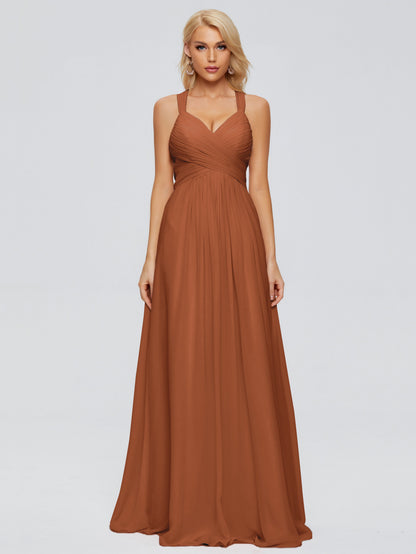 Josephine Spaghetti Straps Chiffon Bridesmaid Dresses
