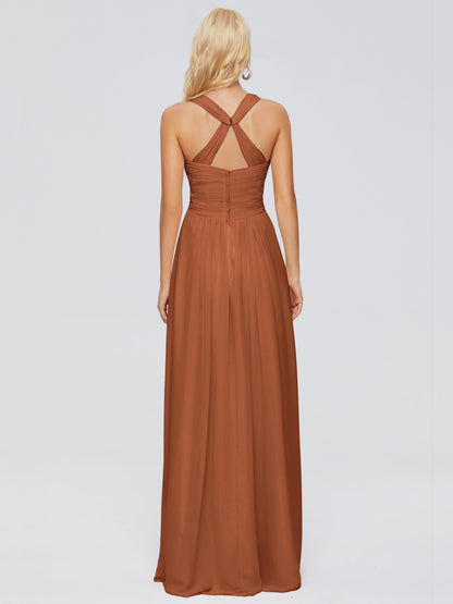 Josephine Spaghetti Straps Chiffon Bridesmaid Dresses